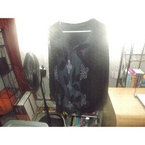 Lot of 2 Greater Good Butterfly Tye Dye Size L/XL Tunic Black Green Blue